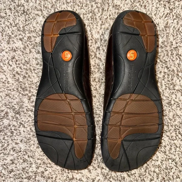 Clarks Unstructured Poem 85174 Leather Brown Mary Jane Loafer Flats, Size 7 - Picture 5 of 10